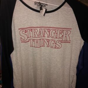 stranger things brand new 3/4 length sleeve shirt